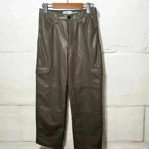 Women's Abercrombie & Fitch Pants & Jumpsuits Abercrombie Vegan Leather Cargo 27